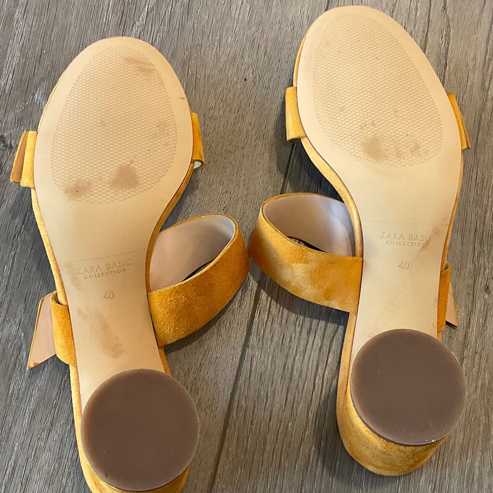 ZARA  Round Heel Buckle Mule Sandal  Size EU 40 NWOT - Picture 6 of 10